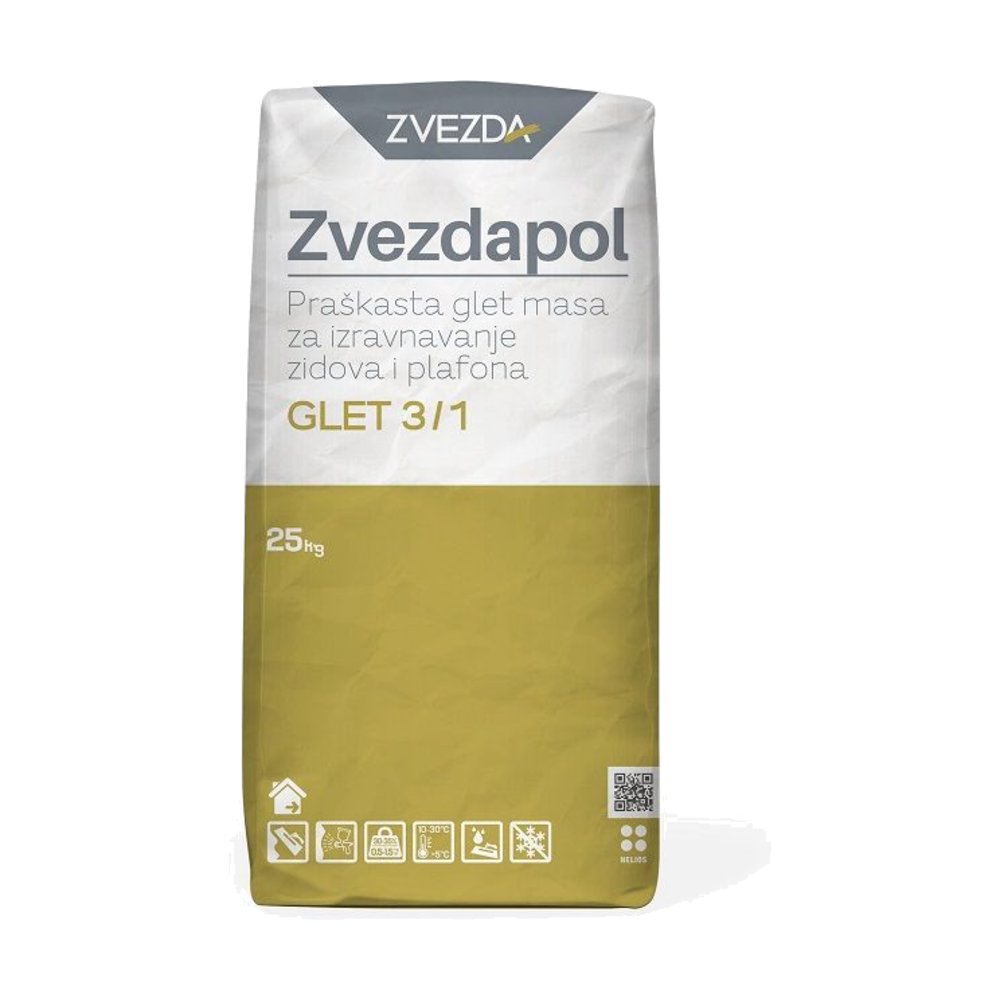 Zvezdapol - Praškasta glet masa 3/1 25KG